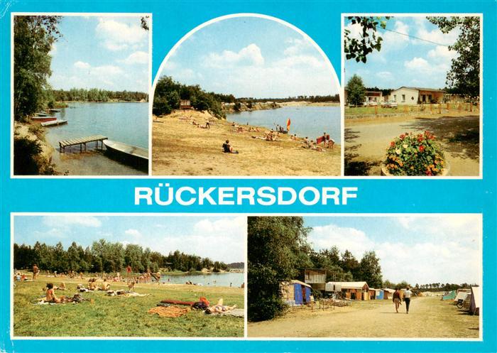 Rueckersdorf Finsterwalde Brandenburg Seepartien Strand Campingplatz