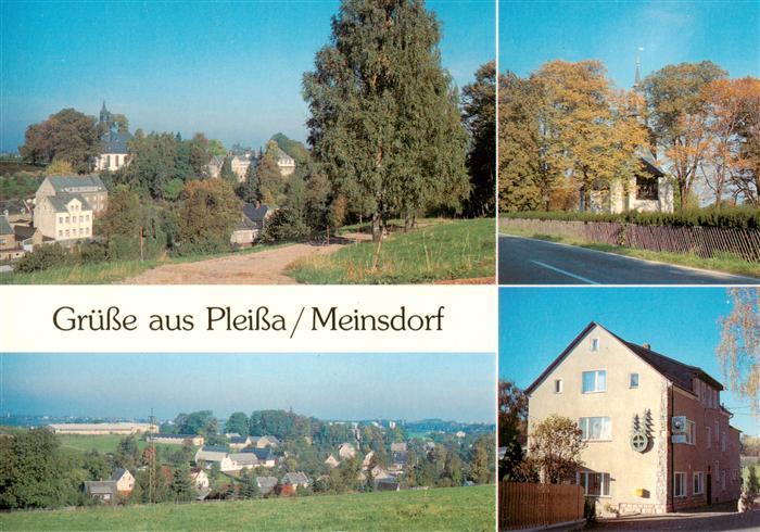 Pleissa Limbach-Oberfrohna Teilansichten Kirche Meinsdorf Gaststaette Tannmuehle