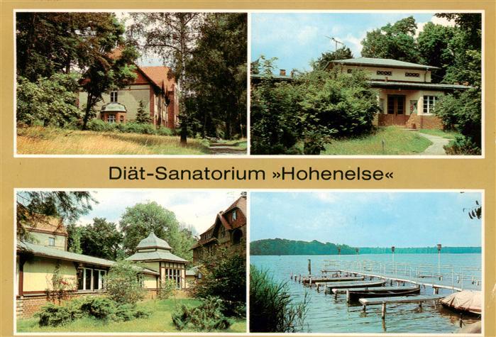 Rheinsberg Diaet Sanatorium Hohenelse Haus 2 Haus 3 Wandelgang Bootssteg am Rhei