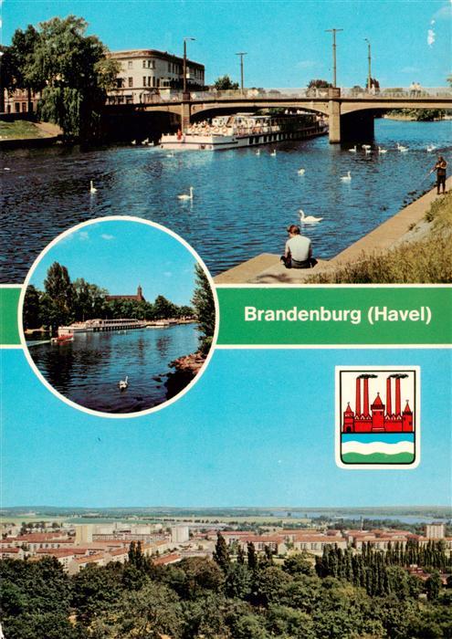 Brandenburg  Havel MS Aktivist Anlegestelle der Weissen Flotte Blick auf Branden