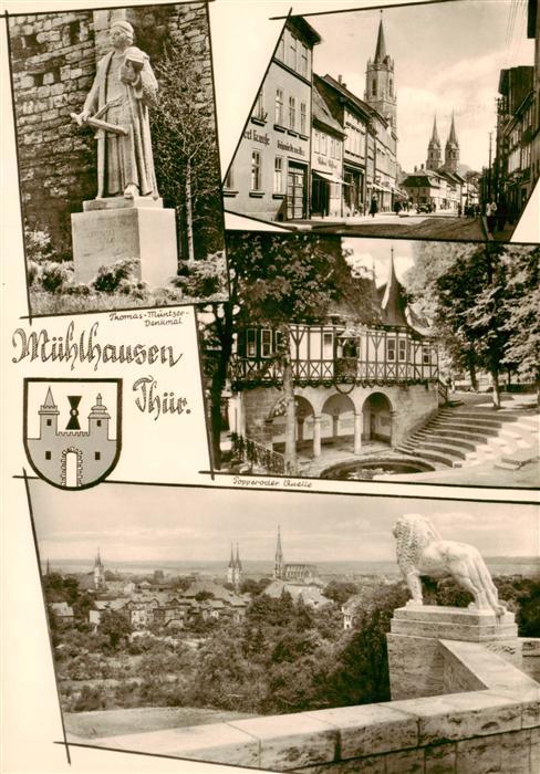 Muehlhausen Thueringen Teilansichten Stadtzentrum Thomas-Muentzer-Denkmal Stadtp