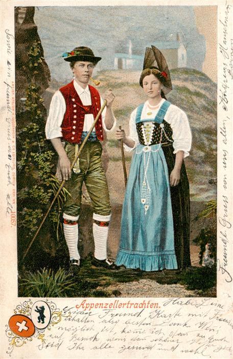 Trachten Schweiz Appenzellertrachten Frau Mann