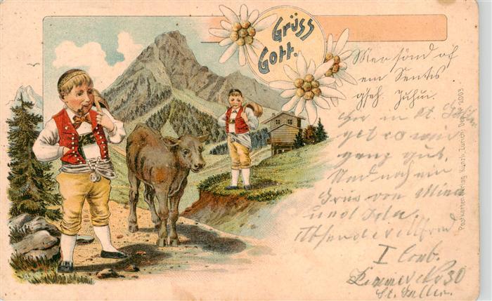 Trachten Schweiz Kinder Kuh