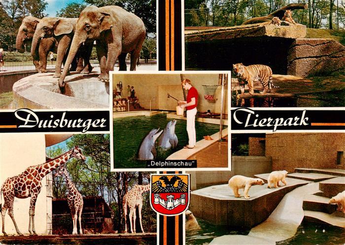 Zoo Gardin Zoologique-- Duisburg Eisbaer Giraffe Delphine Elefanten Tieger