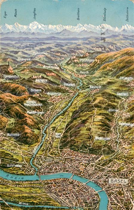 Basel BS Panoramakarte