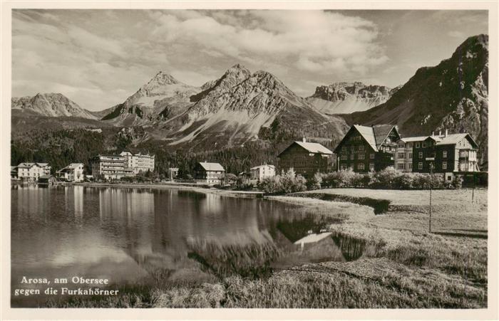 Arosa GR am Obersee gegen die Furkahoerner
