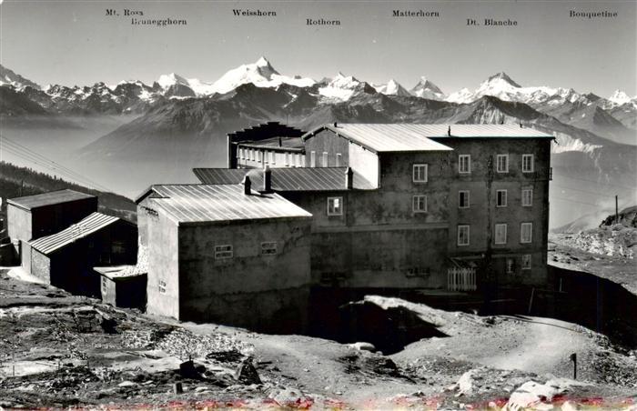 Wildstrubel 3244m BE Sporthotel Wildstrubel Gemmipasshoehe mit Walliserbergen