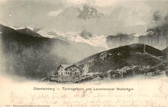 Obersteinberg Stechelberg BE Tschingelhorn und Lauterbrunner Wetterhorn