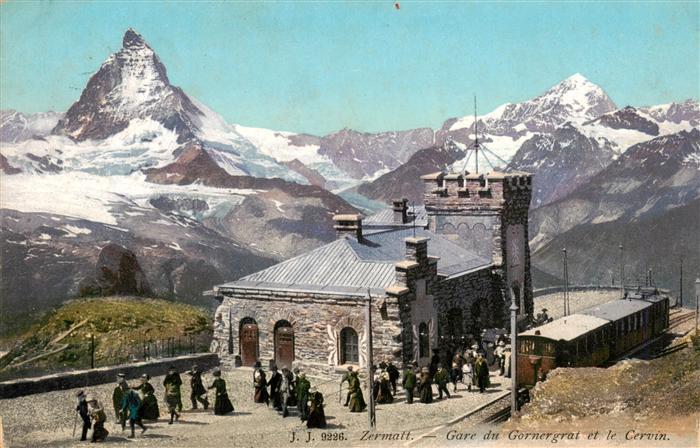 Zermatt VS Gare du Gornergrat et le Cervin