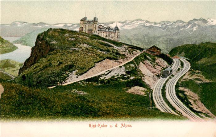 Rigi Kulm mit den Alpen