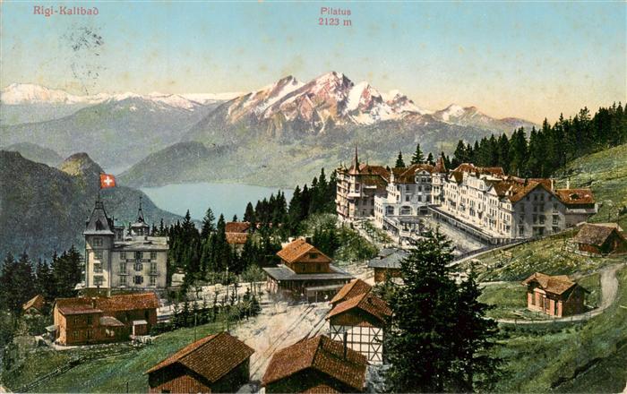 Rigi Kaltbad Panorama mit Pilatus