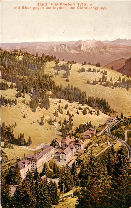 Rigi Kloesterli mit Blick zu den Mythen und Glaernischgruppe