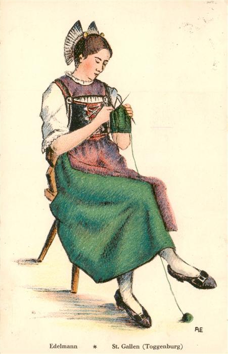 St Gallen SG Toggenburgerin in Tracht