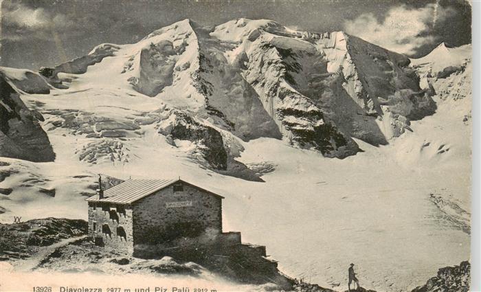 Diavolezzahuette 2973m GR mit Piz Palue