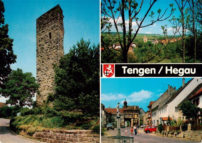 Tengen Turmruine Panorama Marktbrunnen