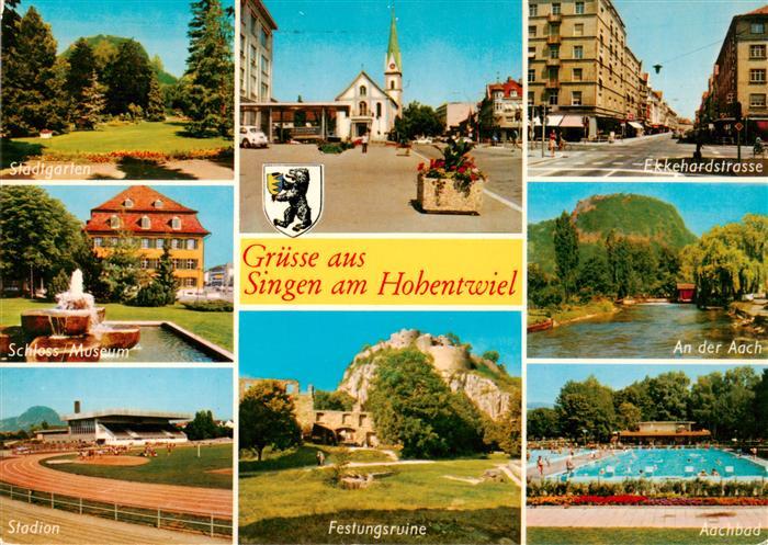 Singen Hohentwiel Stadtgarten Schloss Museum Stadion Festungsruine Ekkehardstras