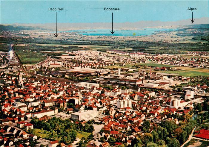 Singen Hohentwiel Blick vom Hohentwiel auf Radolfzell Bodensee und Alpen