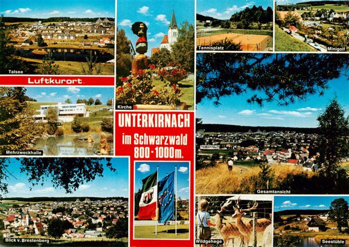 Unterkirnach Talsee Mehrzweckhalle Blick vom Brestenberg Tennis Minigolf Panoram