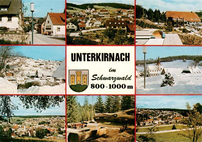Unterkirnach Orts und Teilansichten Brunnen Panorama