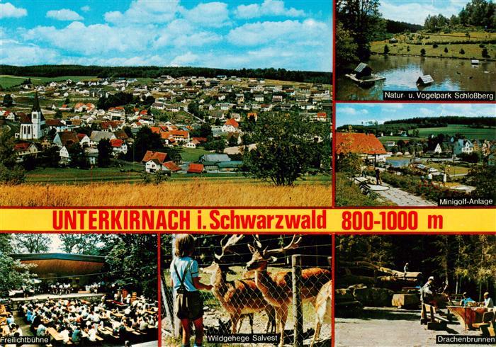 Unterkirnach Panorama Natur Vogelpark Schlossberg Minigolf Freilichtbuehne Wildg