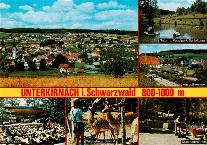 Unterkirnach Panorama Natur Vogelpark Schlossberg Minigolf Freilichtbuehne Wildg