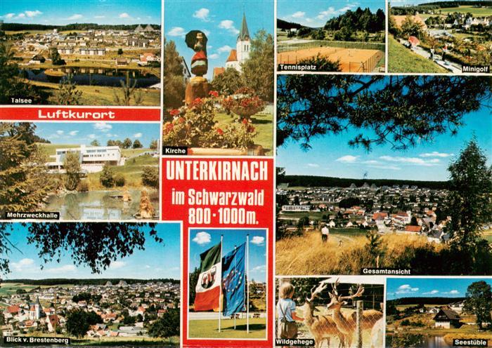 Unterkirnach Talsee Kirche Tennisplatz Minigolf Mehrzweckhalle Panorama Blick vo