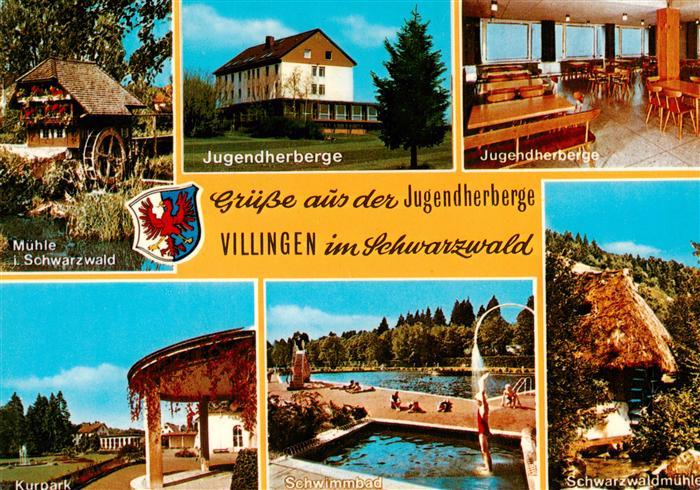 Villingen -Schwenningen Muehle Jugendherberge Gastraum Kurpark Schwimmbad Schwar
