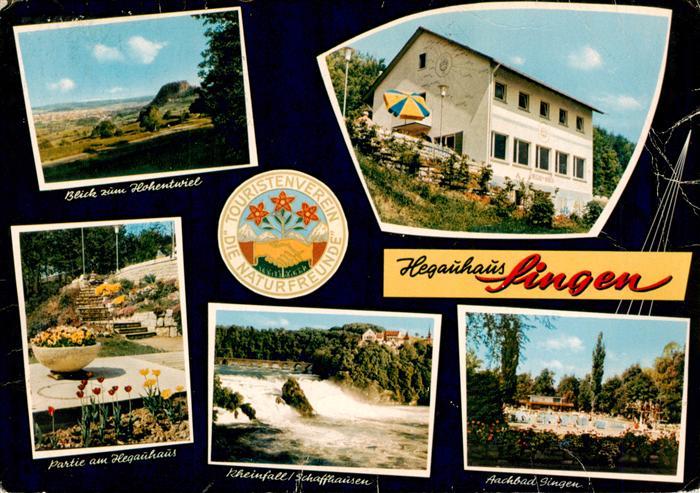 Singen Hohentwiel Hegauhaus Panorama Partie am Hegauhaus Rheinfall Schaffhausen