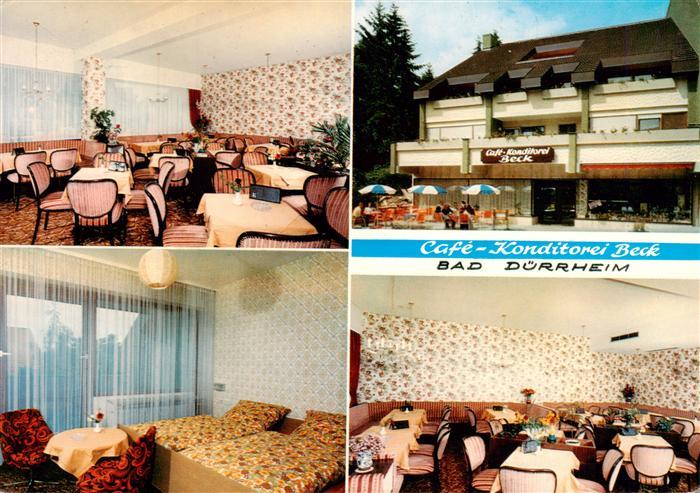 Bad Duerrheim Cafe Konditorei Beck Gastraeume Zimmer
