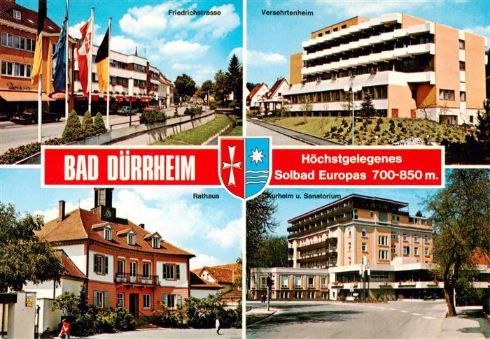 Bad Duerrheim Friedrichstrasse Versehrtenheim Rathaus Kurheim Sanatorium