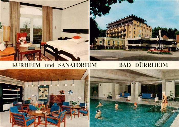 Bad Duerrheim Kurheim und Sanatorium Zimmer Gastraum Hallenbad