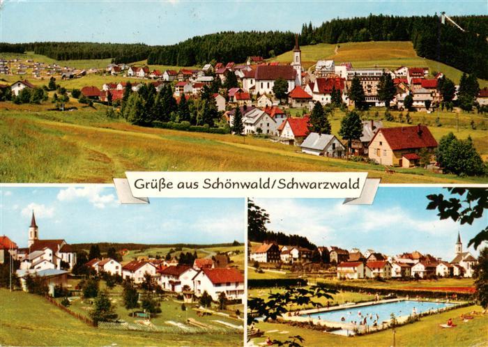 Schoenwald Schwarzwald Panorama Kirche Schwimmbad