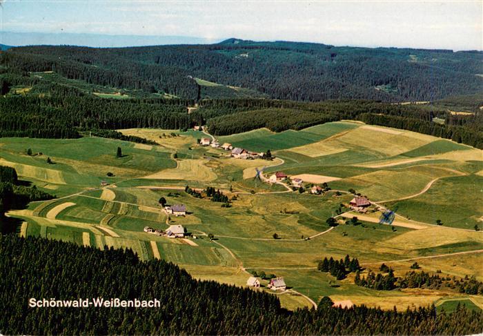 Schoenwald Schwarzwald Fliegeraufnahme mit Weissenbach