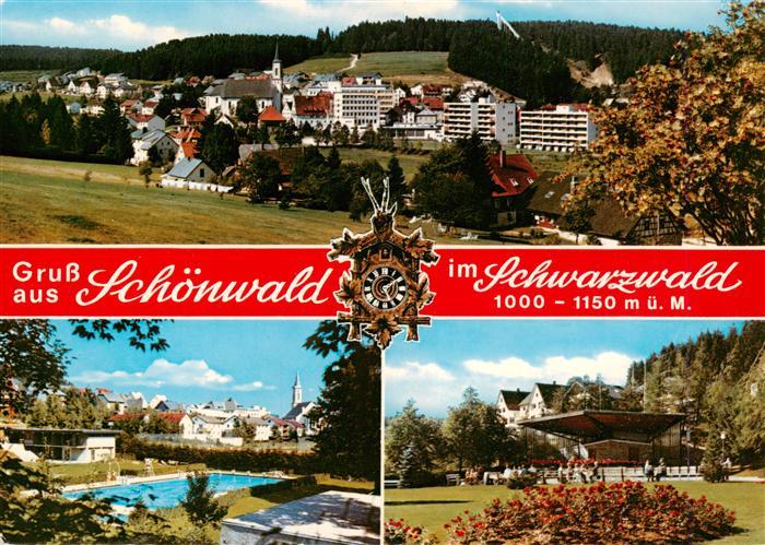Schoenwald Schwarzwald Panorama Schwimmbad Park