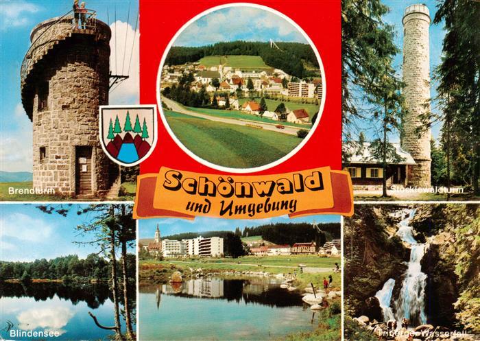 Schoenwald Schwarzwald Brendturm Panorama Stoecklewaldturm Blindensee Triberger