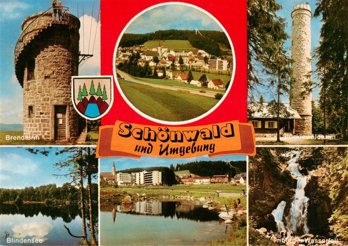 Schoenwald Schwarzwald Brendturm Panorama Stoecklewaldturm Blindensee Triberger