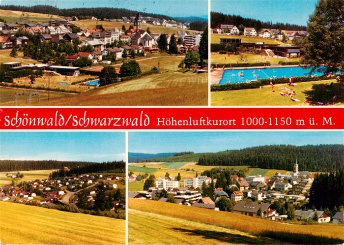 Schoenwald Schwarzwald Panorama Schwimmbad Ortspartien