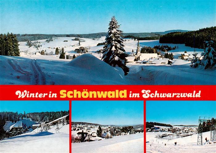 Schoenwald Schwarzwald Winterpanorama Teilansichten