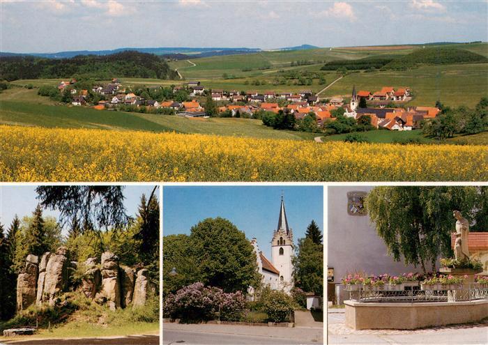 Riedoeschingen Panorama Blauer Stein Kirche Brunnen