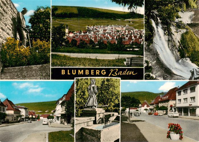 Blumberg  Baden Brunnen Panorama Wasserfall Ortspartien
