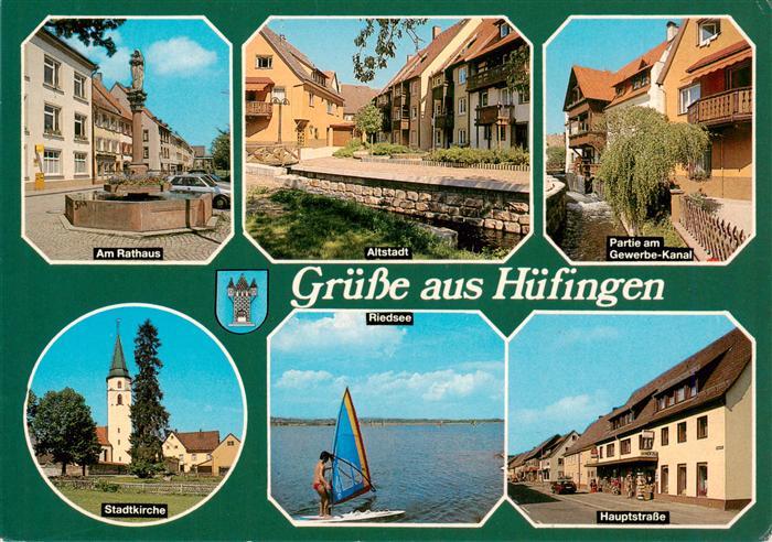 Huefingen Brunnen Altstadt Gewerbekanal Stadtkirche Hauptstrasse