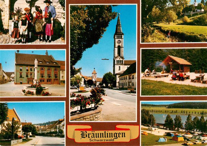 Braeunlingen Trachten Marktbrunnen Kirche Park Grillplatz Campingplatz