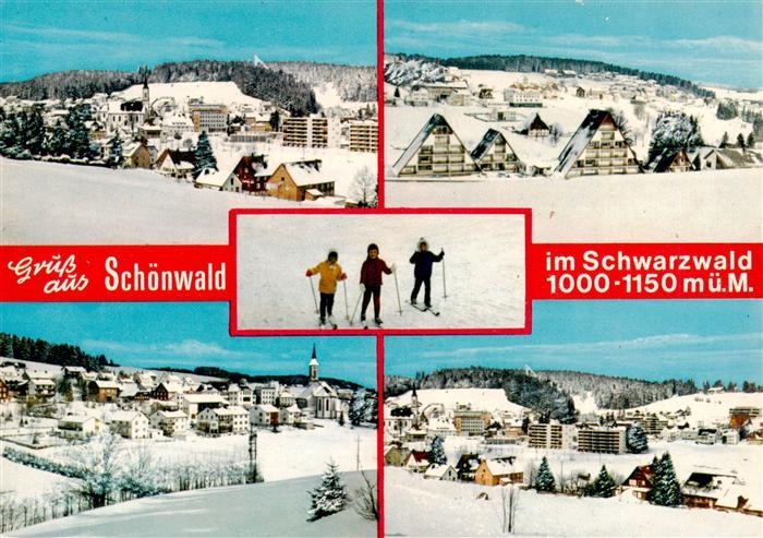 Schoenwald Schwarzwald Winterpanorama Teilansichten