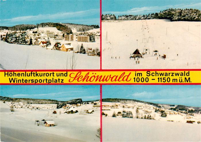 Schoenwald Schwarzwald Winterpartien Skilift