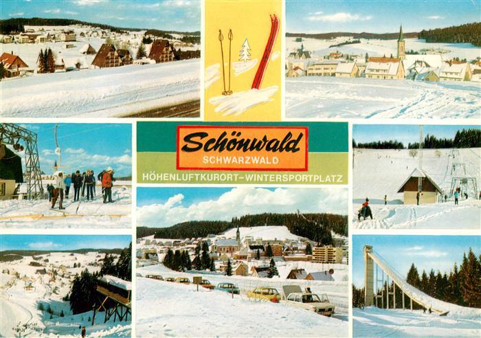 Schoenwald Schwarzwald Panorama Heilklimatischer Kurort und Wintersportplatz Ski