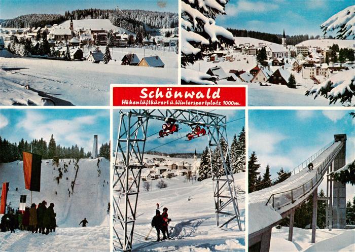 Schoenwald Schwarzwald Panorama Hoehenluftkurort Wintersportplatz Skilift Skispr