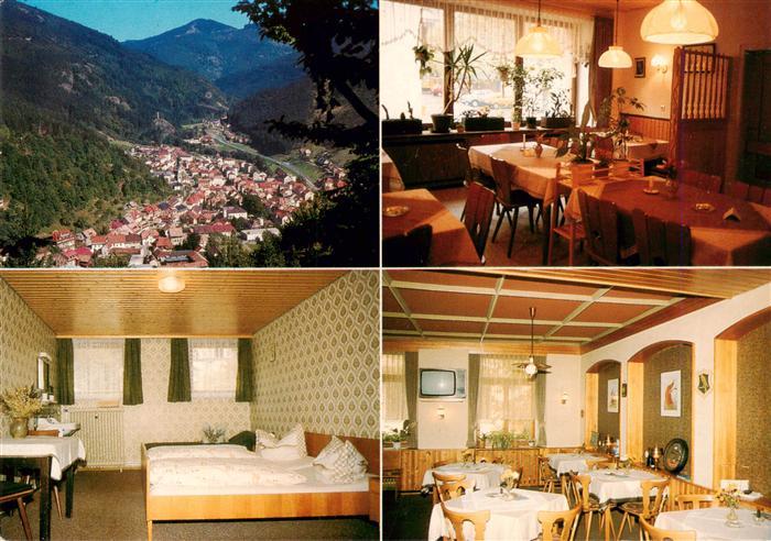 Todtnau Schwarzwald BW Panorama Gasthaus Pension Sonne Gastraeume Zimmer