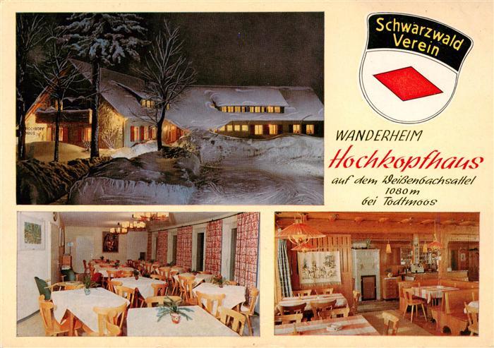 Todtmoos Schwarzwald BW Wanderheim Hochkopfhaus Gastraeume