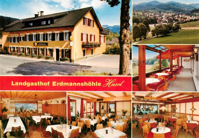 Hasel BW Landgasthof Erdmannshoehle Gastraeume Panorama