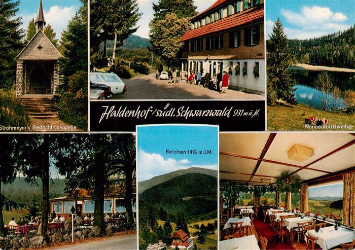 Neuenweg Haldenhof Strohmeyers Gedaechtniskapelle Nonnenmattweiher Terrasse Belc